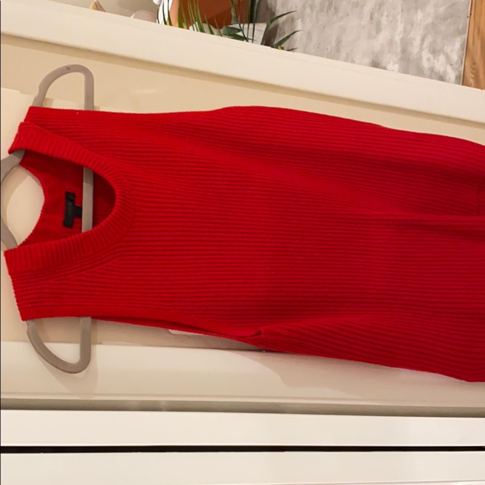 Bright red Jcrew sweater tank
